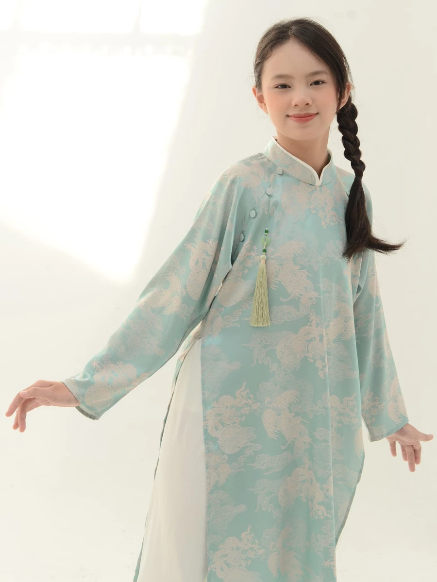 Áo dài bé gái chang kids